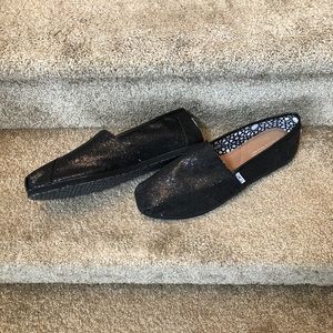 Black Sparkle Toms